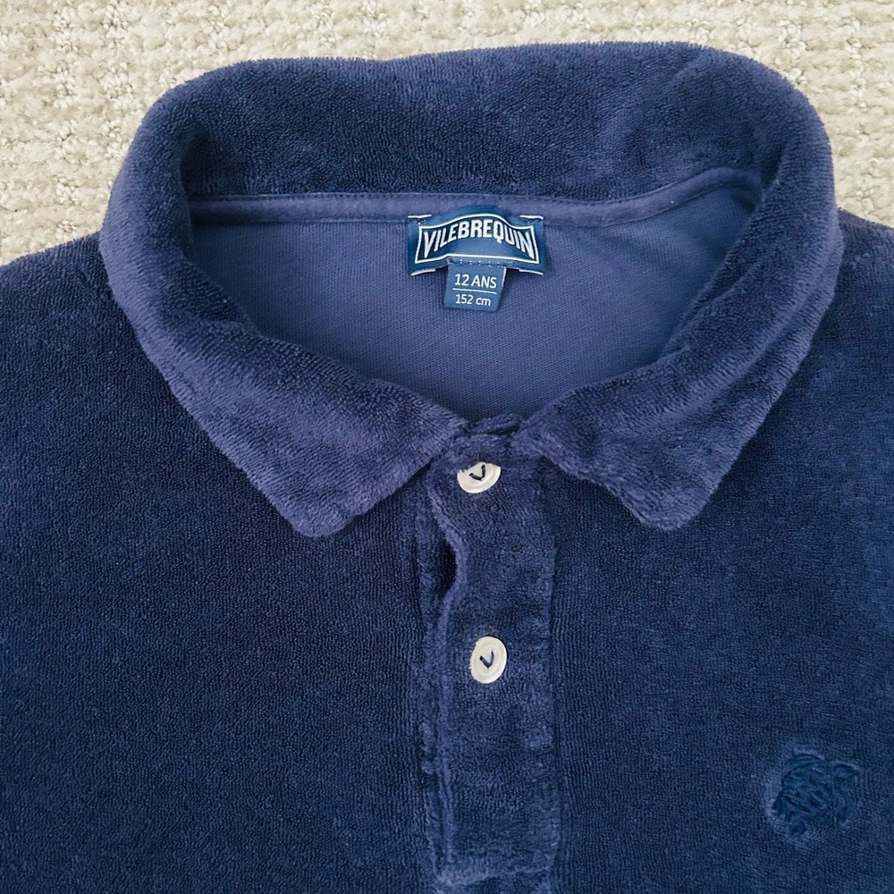 Vilebrequin Boys Navy Terry Polo Shirt (12Y)